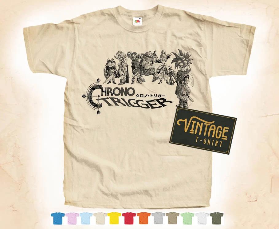 Черная печать CHRONO TRIGGER v1 Футболка Винтажный плакат 12 цветов S-5XL