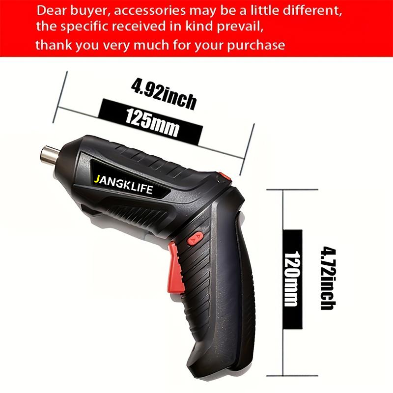 Беспроводная электрическая отвертка с перезаряжаемой эргономичной ручкой, дрель, бит для электроинструмента