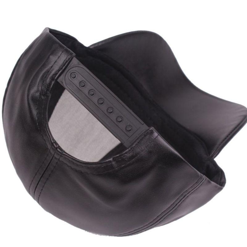 Бейсболка из натуральной кожи для мужчин и женщин, регулируемая кожаная фуражка