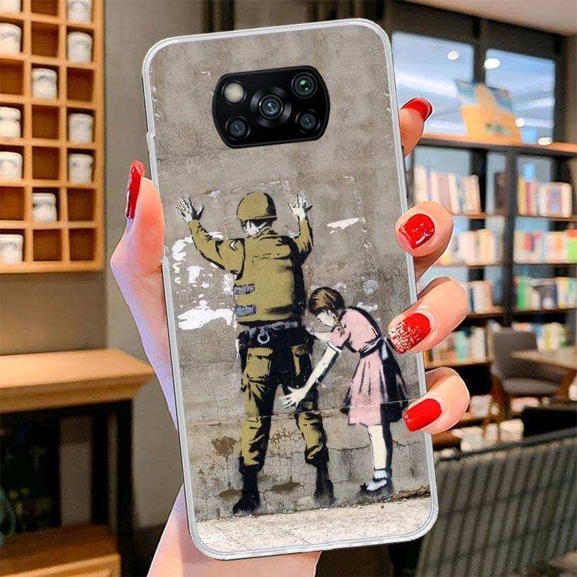 Street Art Banksy Graffiti Cover Phone Case For Xiaomi Poco F7 Ultra X7 X6 X5 Pro M7 Redmi 15C 15 13C 13 12C 12 10C 10 9A 9C 9T