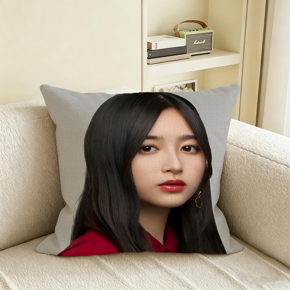 Idol IInoue Nagi Cushion Cover Natural Linen Pillowcase Set AllinOne Decor for Sofa Bedroom Chair