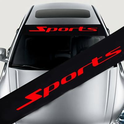1 шт. СПОРТИВНАЯ наклейка на автомобиль с надписью «Автомобильное переднее и заднее лобовое стекло», украшение для защиты от царапин, автомобильные аксессуары, водонепроницаемые наклейки