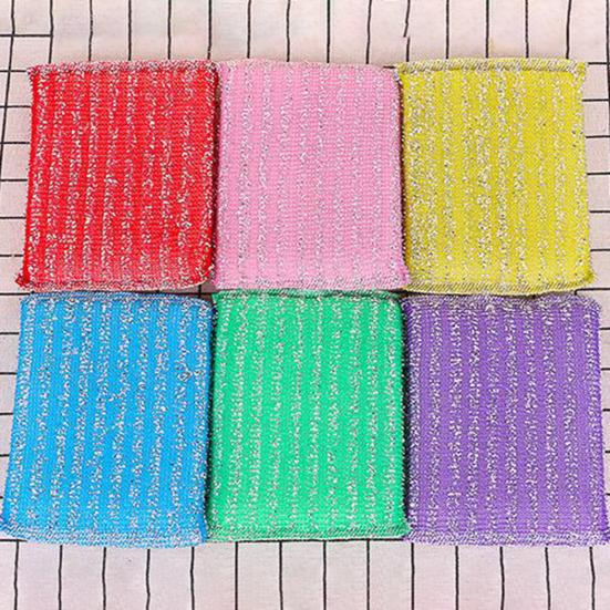 4 шт./компл., гибкая чистящая губка, широкое применение, печатное портативное многофункциональное средство для очистки кастрюль для дома