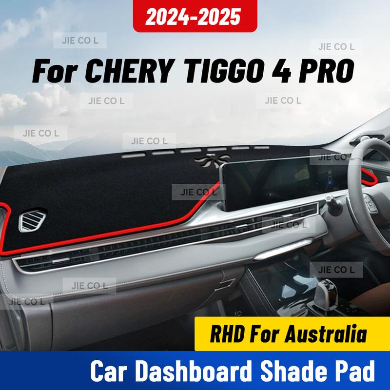 Для CHERY TIGGO 4 PRO 2024 2025 RHD Автомобильный коврик на приборную панель Анти-УФ чехол на приборную панель Коврик на приборную панель Козырек Ковер Защитные аксессуары