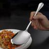 1/2Pcs Stainless Steel Large Rice Spoon Ergonomic Metal Serving Spoon Kitchen Flatware Salad Serving Utensils For Pasta