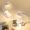 Mini LED Reading Book Light Table Lamp 3 Modes Adjustable USB Rechargeable Clip-On Study Reading Lamp for Travel Bedroom Book