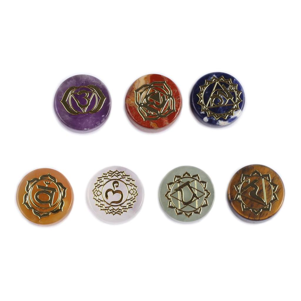 7Pcs Natural Stone Chakras Mini Ornament Decoration Reiki Healing Home Decor Home Furnishings