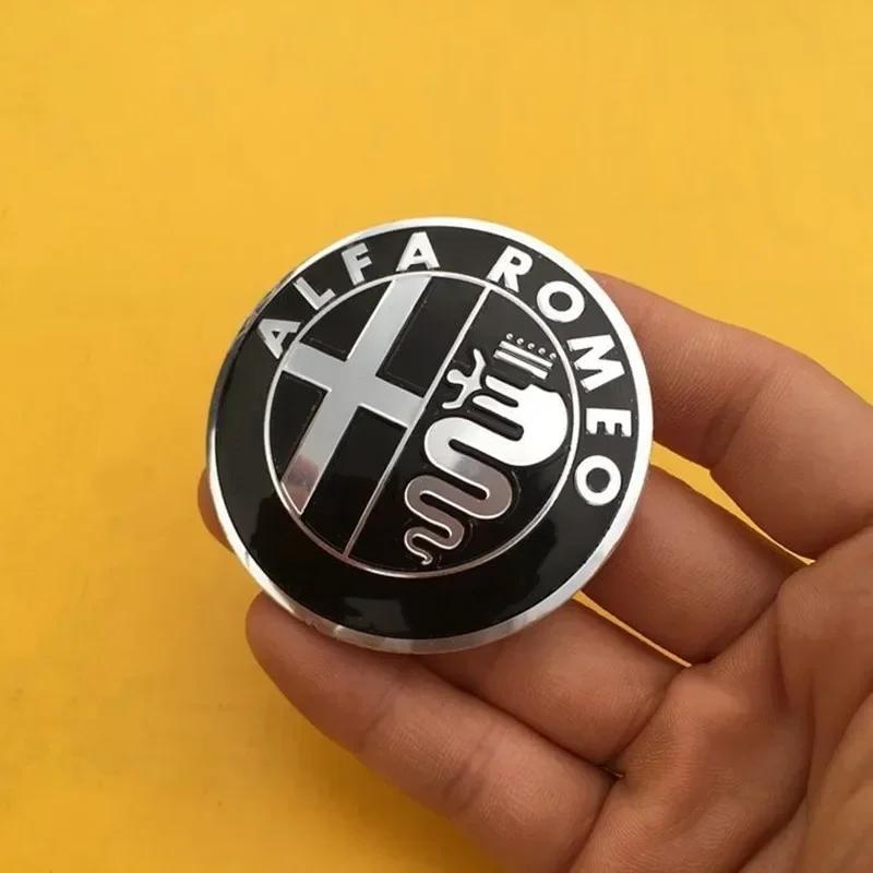 UHNPV1 TFLGX1 1Pc 40mm Car Steering Wheel Logo Badge Sticker for Alfa Romeo Mito Giulia Giulietta 147 156 166 159 Stelvio Sportiva 4C 8C GT