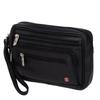 Men' Leather Two-Compartment Albatross Black Pouch