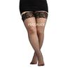 Plus Size Female Lace Stockings with Anti-slip Black Over Knee Silk High Long Tube Socks for Women Girl Office Lady