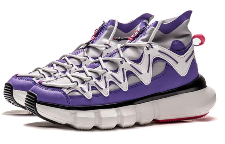 Li Ning Essence 2.3 Нескользящие Износостойкие Высокие Винтажные Баскетбольные Кроссовки Женские Фиолетовые AGBP072-3