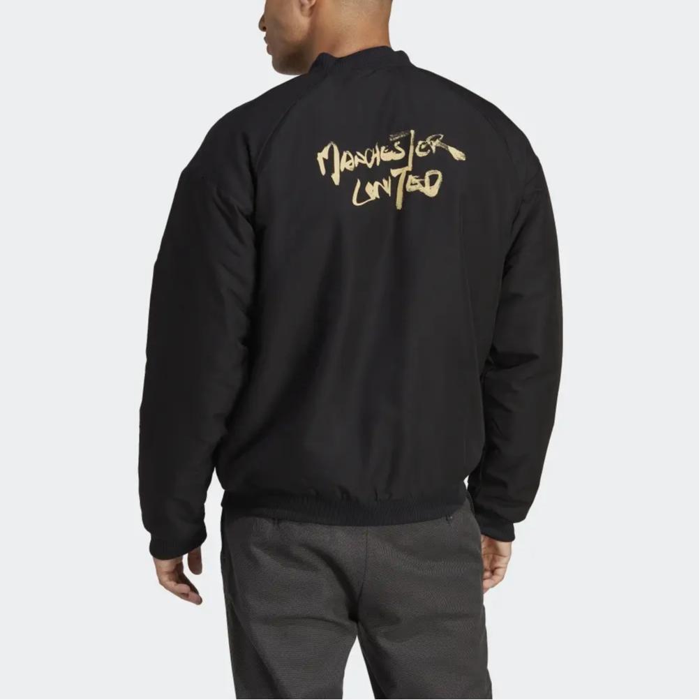 Adidas Спортивная куртка с вышивкой логотипа, мужская верхняя одежда, черная HT1991