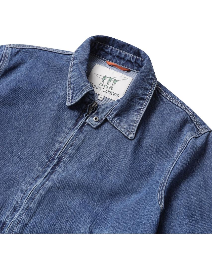 Henry Cottons Denim Zip-Up Jumper_Ahuas25131Ind