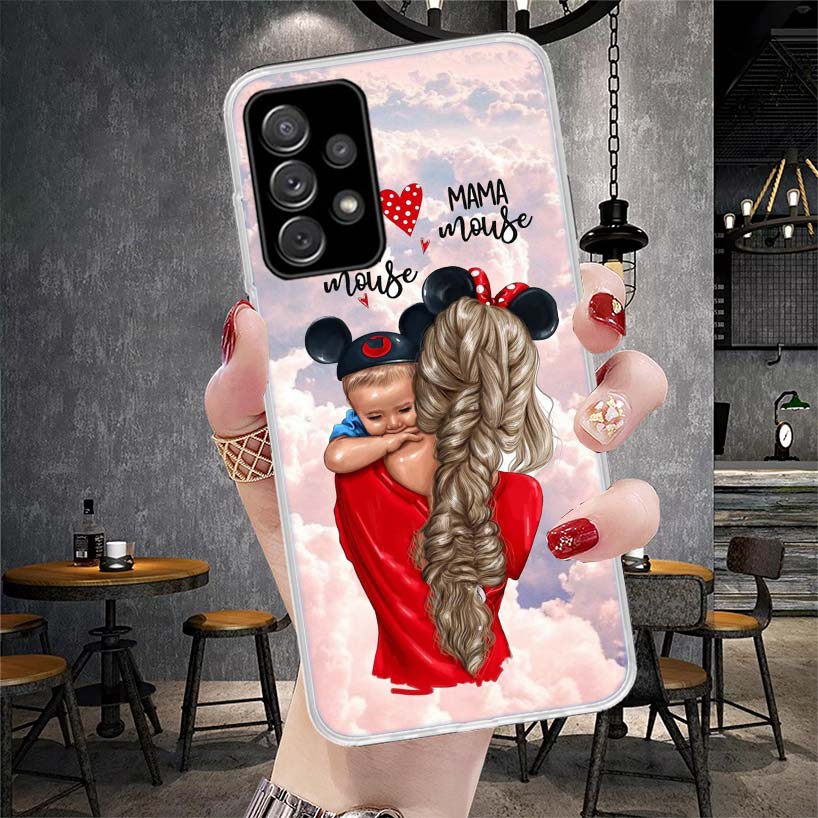 Девушка Супер Малыш Мама Розовый Мягкий Чехол Для Телефона Для Samsung Galaxy S22 S23 S24 S25 Edge S26 Ultra S20 FE S21 Plus + Fundas Coque Galaxy