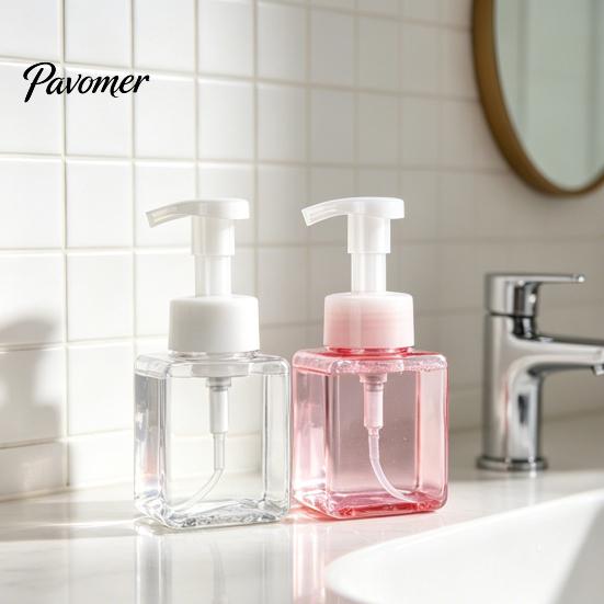 Automatic Foam Soap Dispenser 250/450ML Press Foaming Dispenser, Refillable Hand Shampoo Shower Multi-use Bottle Gel Container, Empty Pump Lotion for