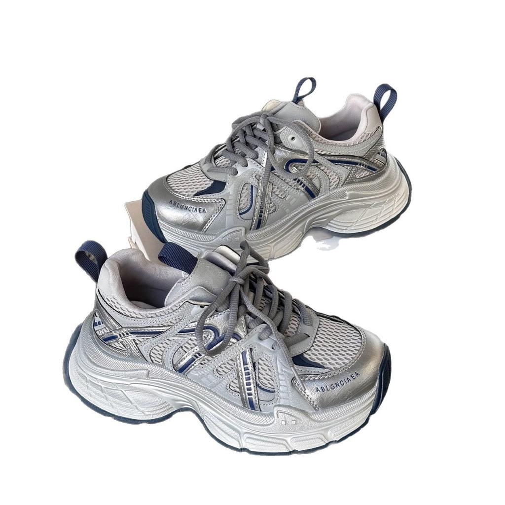 Европейская станция 2025 осень новая сетчатая платформа папины кроссовки женские легкие с увеличением роста универсальные повседневные спортивные кроссовки трендовые