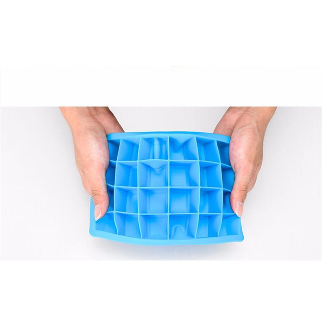 Силиконовые формы для кубиков льда, силиконовые формы для формочек для кубиков льда с крышкой для морозильной камеры, съемные и штабелируемые, 24 кубика льда на лоток