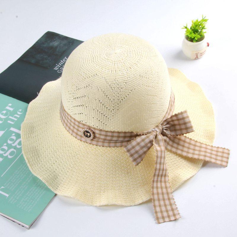 Hat Women's Sunscreen Sun Hat Summer Fashion Versatile Straw Hat Big Brim Outdoor Scenic Spot Sun
