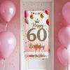 Украшение для вечеринки Праздничный баннер «Счастливого 60-летия» Баннер на день рождения с блестками Элегантный дизайн Фон для дня рождения для праздника