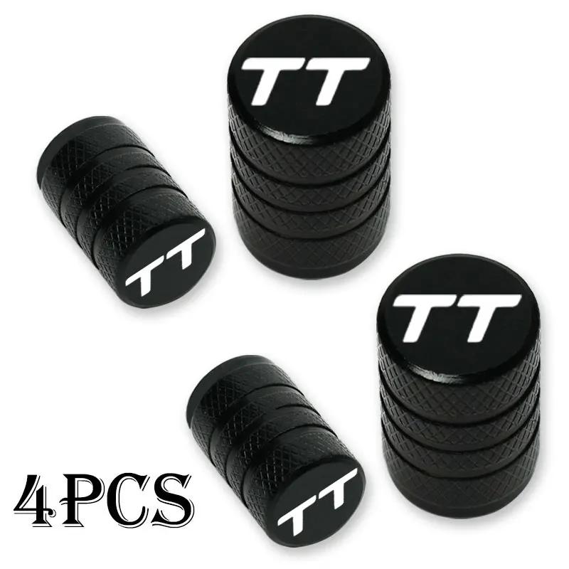 4PcsFor qaz23 TT TTRS 8j 8n 8s mk1 2 3 S line Custom LOGO Car Decor Airdust Waterproof Car Wheel Tire Valve Caps Airdust Covers