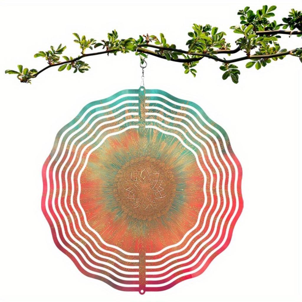 10-дюймовый подвесной ветряной спиннер с крючком, вращающимся на 360 градусов, динамичный художественный дизайн для декора сада, балкона, элегантная идея для подарка