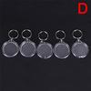 5Pcs Transparent Blank Insert Photo Picture Frame Keyring Key Chain Diy Gifts