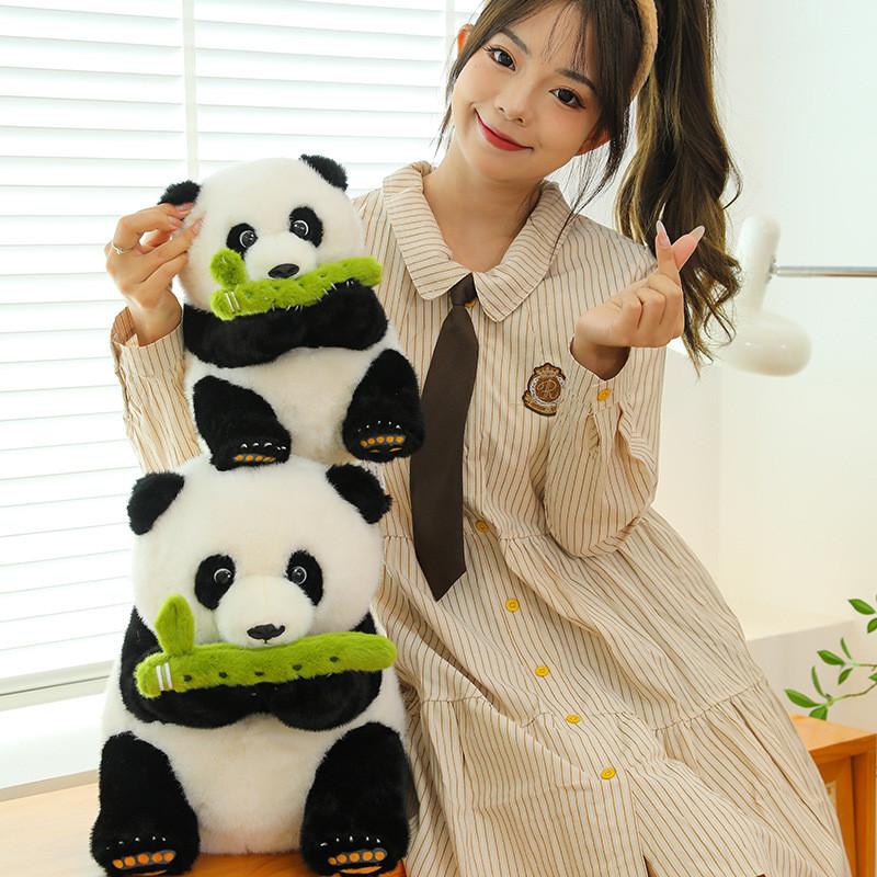 Bamboo Panda Flute Plush Toys Cute Cartoon Childrens Sleep With Gifts Dolls