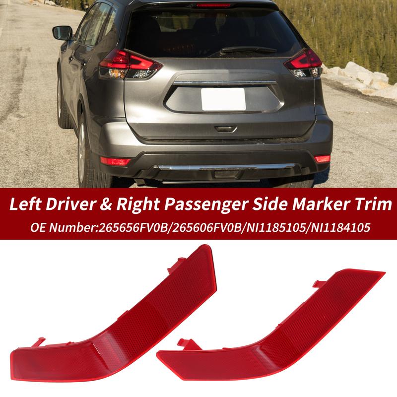 X Autohaux 1 пара задний отражатель бампера боковой габаритный огонь для Nissan Rogue 2017- № 265656FV0B