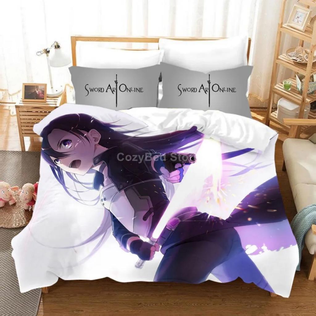 Sword Art Online Bedding Set 3D Duvet Cover Sets Bed Linen Twin Queen King Single Size Home Decor Fashion Kids Anime No Filler