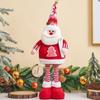 Mini Stretchable Leg Christmas Doll Cartoon Christmas Knitted Doll  Garden