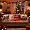 Рождественские наволочки 45x45см Наволочки Navidad Xmas Накидки на декоративные подушки для дома дивана Рождественские украшения