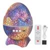 Dinosaur Egg Star Projector Adjustable Angle White Noise Bluetooth Night Light Projector with Remote Control