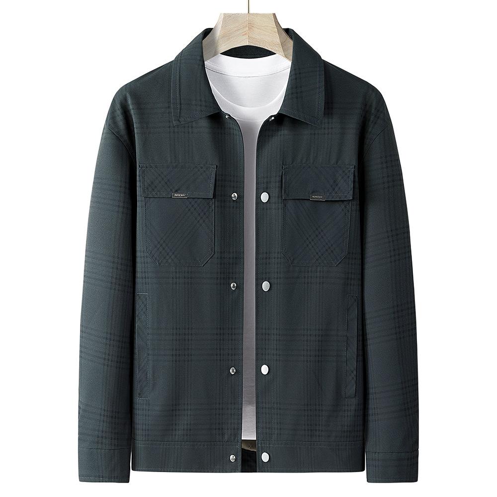 Autumn New Men's Jacket for Young and Middle-aged People, Business Trendy Slim Short Set, Simple and Versatile Jacket