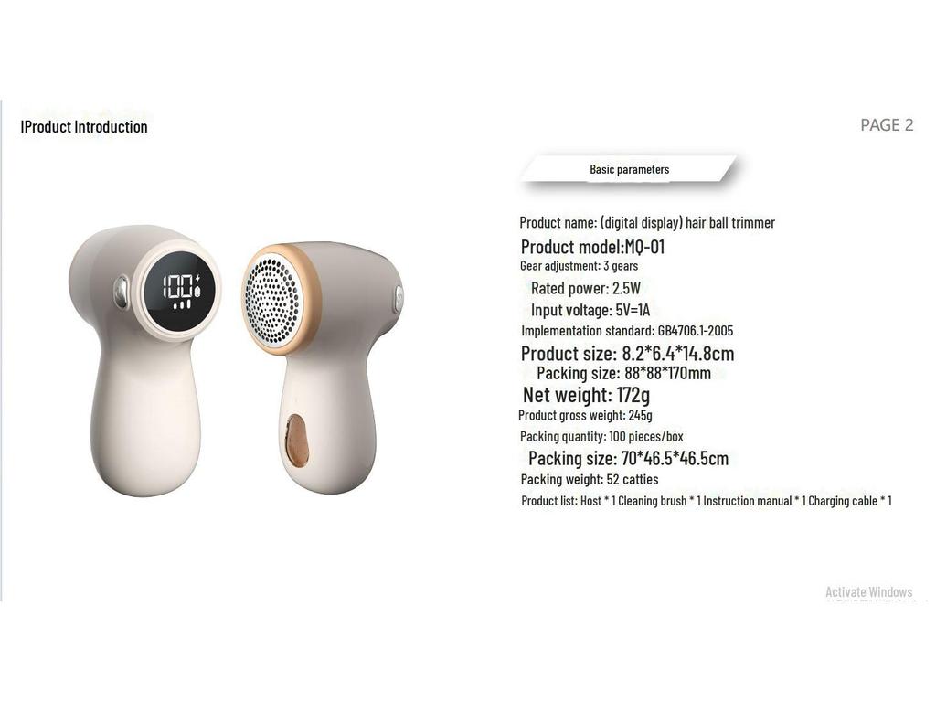 Перезаряжаемый 2-в-1 эпилятор и триммер с цифровым дисплеем для домашнего использования