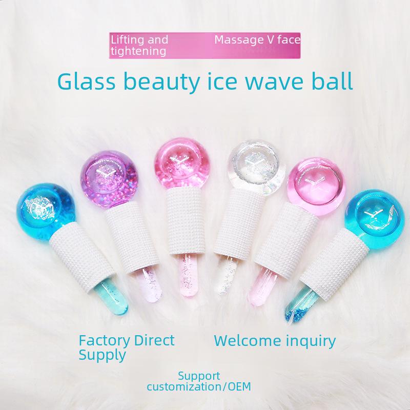 В наличии Розовый кварц Ледяная волна Массажный бьюти-шар для лица
