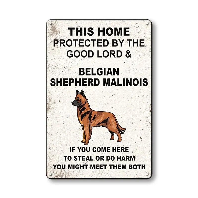 Warning Danger Poster Metal Decor Beware Of The Dog Cat Vintage Tin Sign No Trespassing Farmhouse Wall Decor Family Doorplate