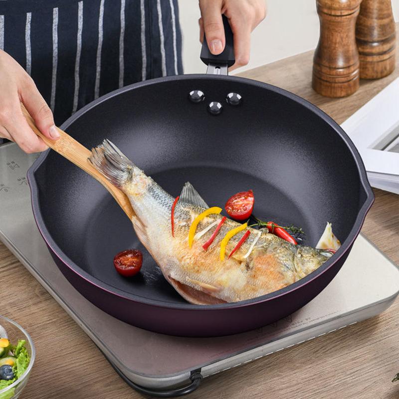 Non-stick Wok Household Cooking Pot and Pans Family Dinner Wok Tableware Household Pan Frying Pan with Cover