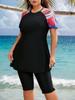 2025 Patchwork 2 Piece Plus Size Tankini Set Women Large Big Muslim Swimsuit High Waist Lady Swimwear Chubby Curvy Bathing Suit