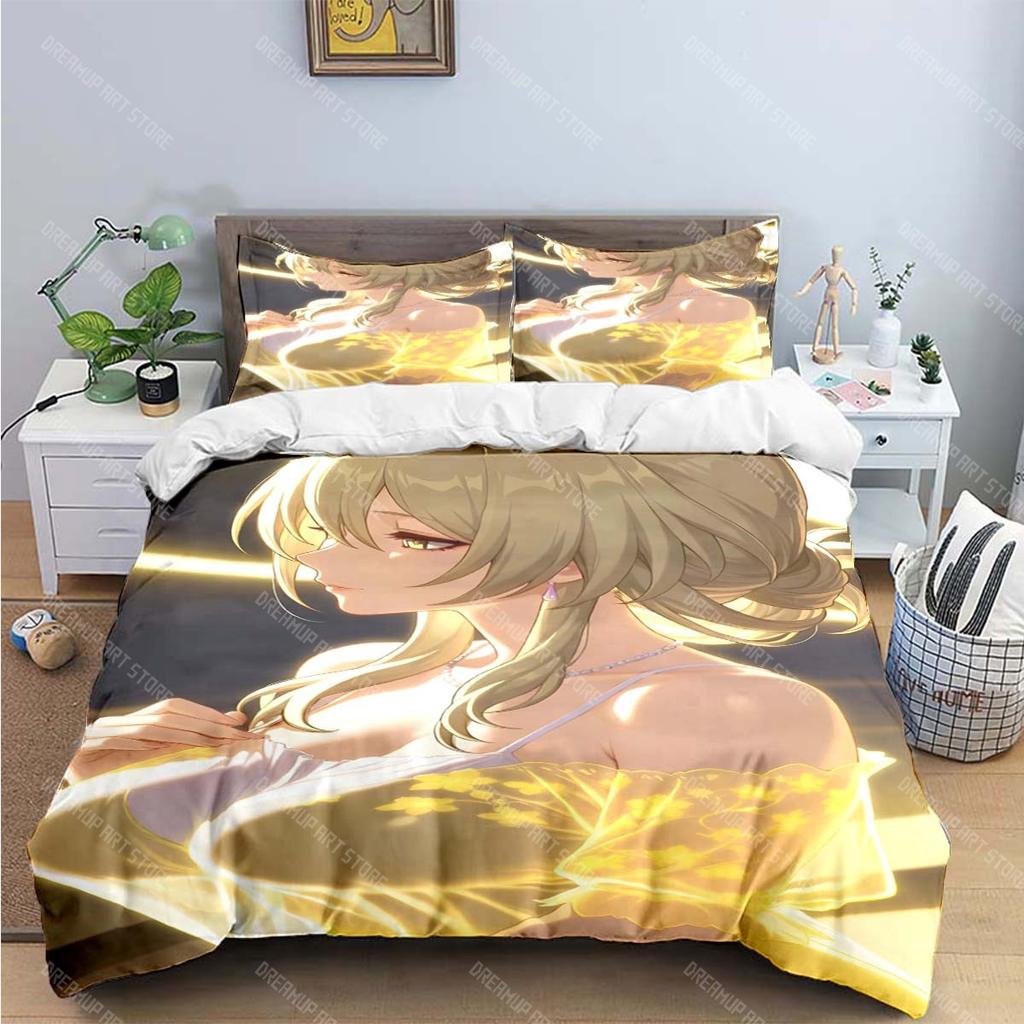 Модные Сексуальные Аниме Принт Комплекты Постельного Белья Постельные Принадлежности Комплект Пододеяльник Комплект Одеяла Комплект Постельного Белья Подарок для Взрослых