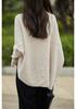 Silkworm Wool Shawl Cardigan: Women's Loose-Fit Knit Top, Versatile Solid Color Design.