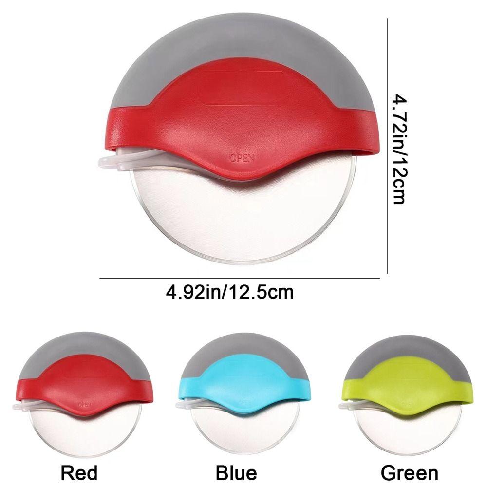 Stainless Steel Pizza Cutter Round Rotating Pizza Cutting Slicer Creative Pizza Slicer for Home
