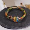Colorful Stone Bohemian Braided Bracelets Retro Heart Bead Bangle Beads Weave Bracelets  Girls
