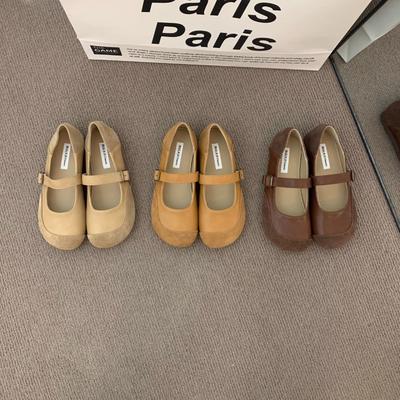 Модные туфли Мэри Джейн, одинарные, весна/осень 2025, милые, в стиле ретро, мягкие, с круглым носком, балетки, удобные и женские туфли Evergrande