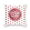 Милая розовая красная подушка для домашнего декора с принтом сердец, наволочка на подушку для дивана на День святого Валентина