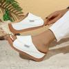 Large-sized Thick-soled Casual Slippers, 2025 New Simple and Fashionable Fish-mouth Wedge Heel Slippers