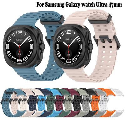Модный спортивный силиконовый ремешок для часов для Samsung Galaxy watch Ultra 47 мм, ремешок для смарт-часов, браслет, ремешок на запястье, ремешок для Ultra 47 мм