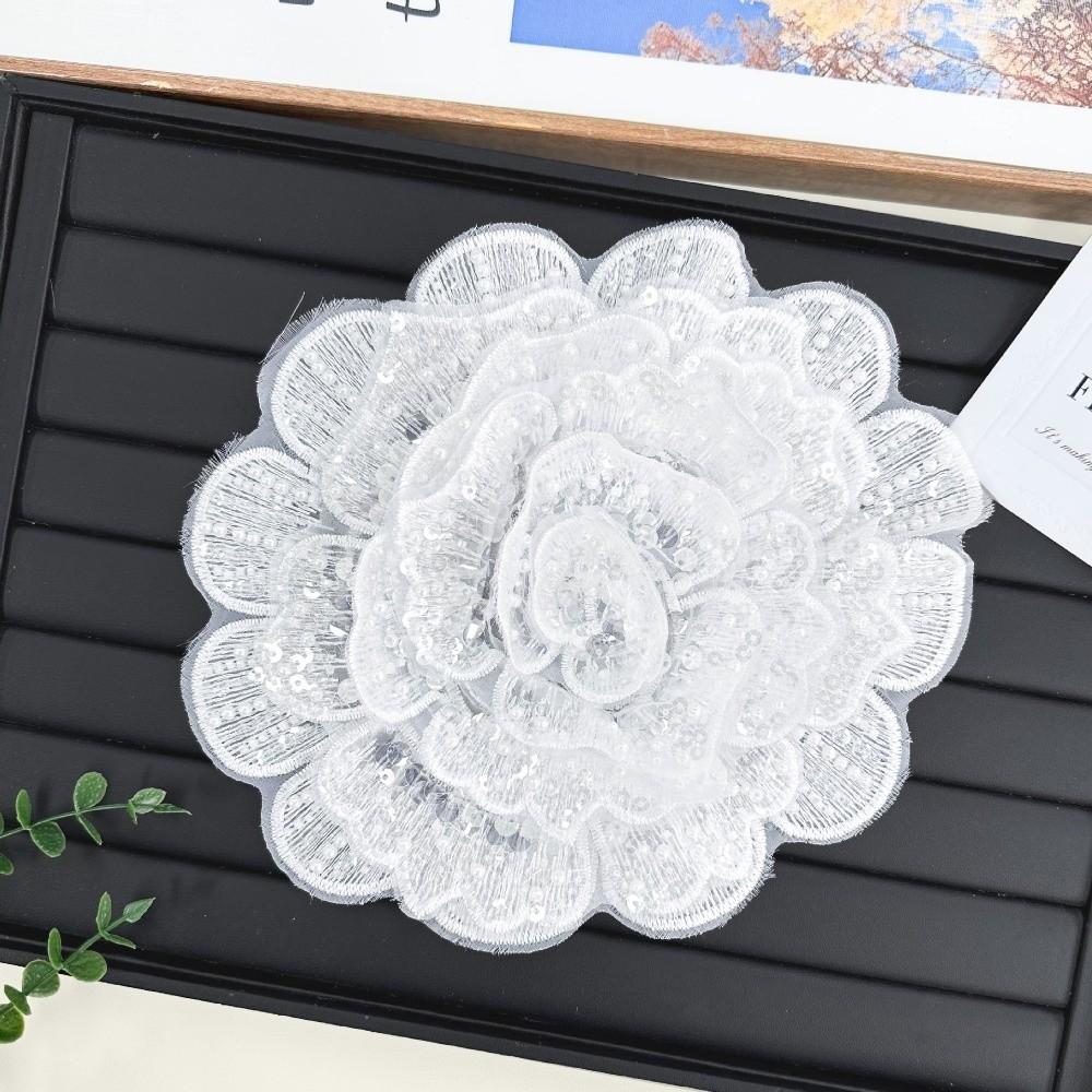Full Diamond Rose-Shaped Patch Heavy-Duty Large Flower Applique Skirt Corsage Patch  Cloth