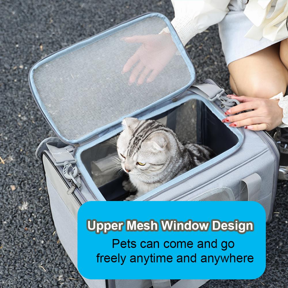 Pet Trolley Bag Detachable Rolling Carrier for Small Dogs Cats Portable Pet Travel Carrier with