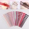 24pcs/set Press On Nail Full Cover Short Flat Head Matte Nail Art Multicolor Strips Matte Fake Nail Stickers DIY Nail Art