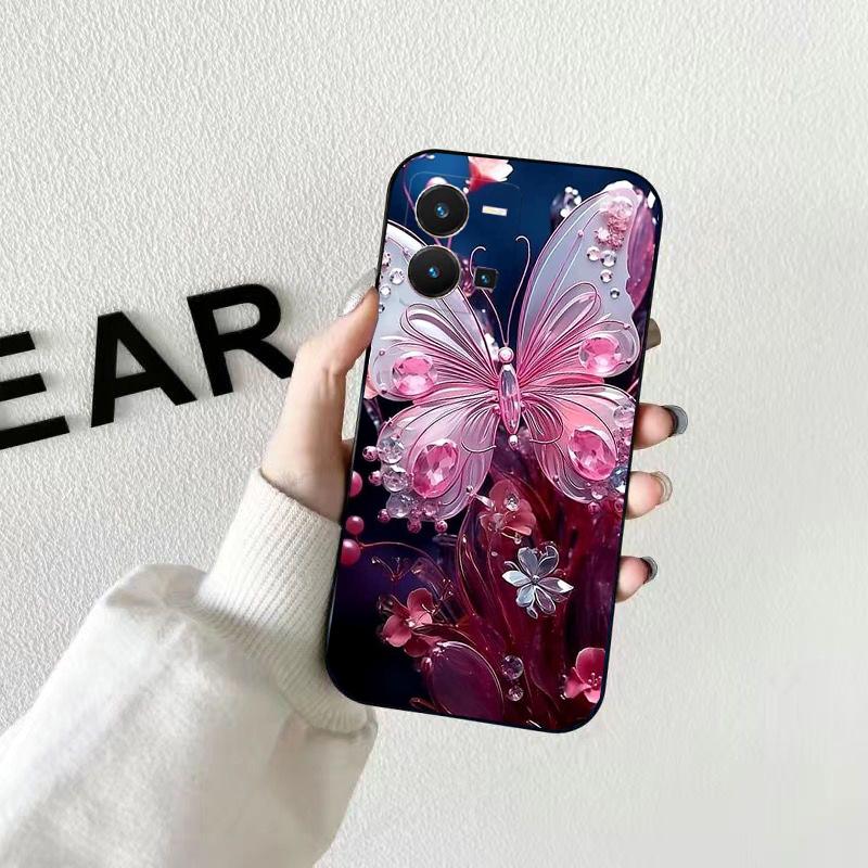 Butterfly Phone Case For VIVO Y53S Y33S Y01 Y22S Y31 Y21 Y70 Y21S Y72 V21 V2023 V21E V20 SE iQOO Z8x X100 Pro